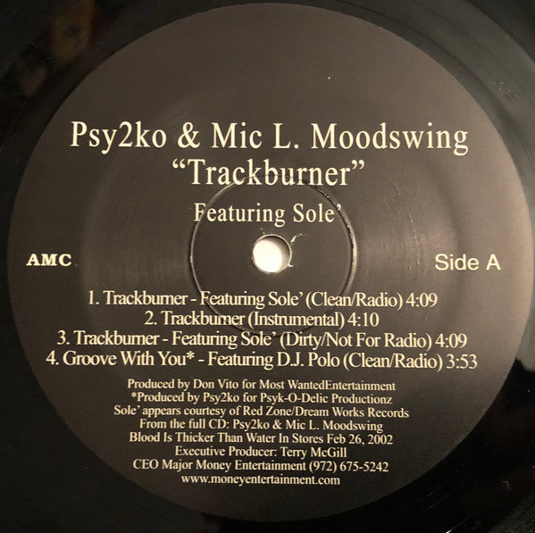 Psy2ko & Mic L. Moodswing : Trackburner (12", Single)