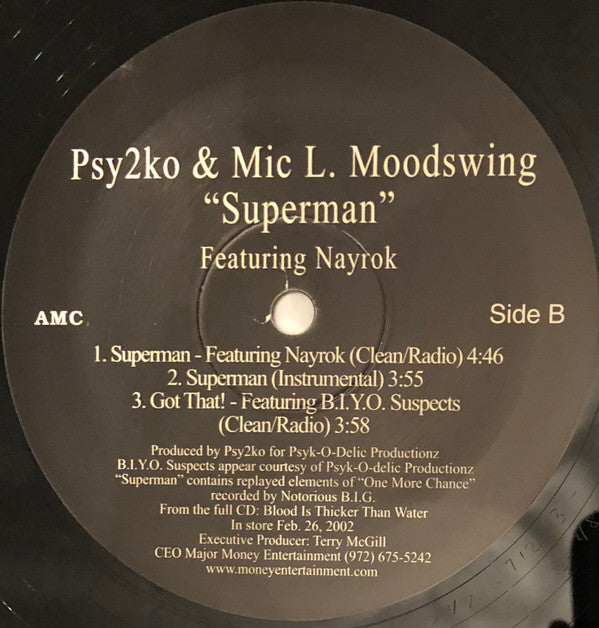 Psy2ko & Mic L. Moodswing : Trackburner (12", Single)