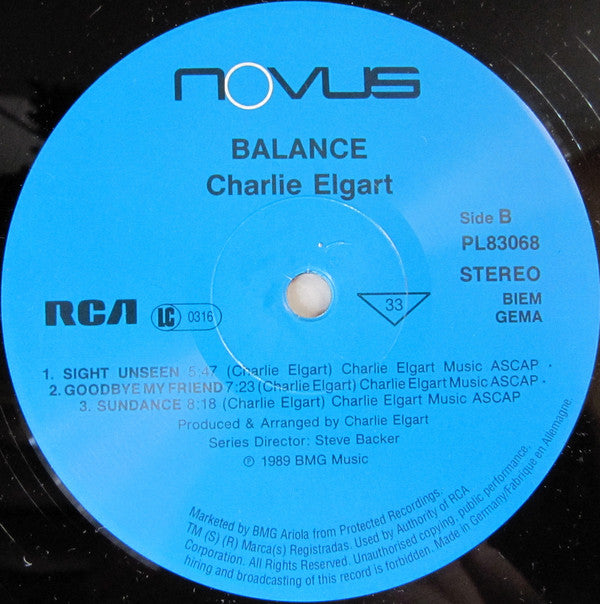 Charlie Elgart : Balance (LP, Album)