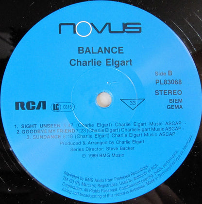 Charlie Elgart : Balance (LP, Album)