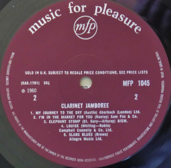 Acker Bilk, Sandy Brown (3), Terry Lightfoot, Archie Semple : Clarinet Jamboree (LP, Mono)