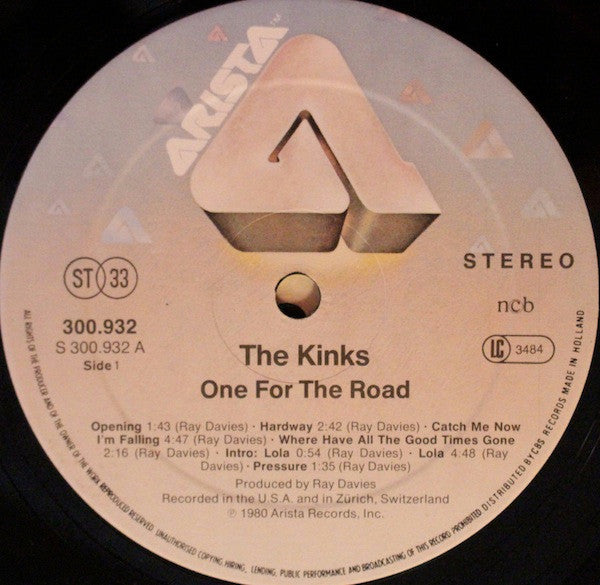 The Kinks : One For The Road (2xLP, Album, Gat)