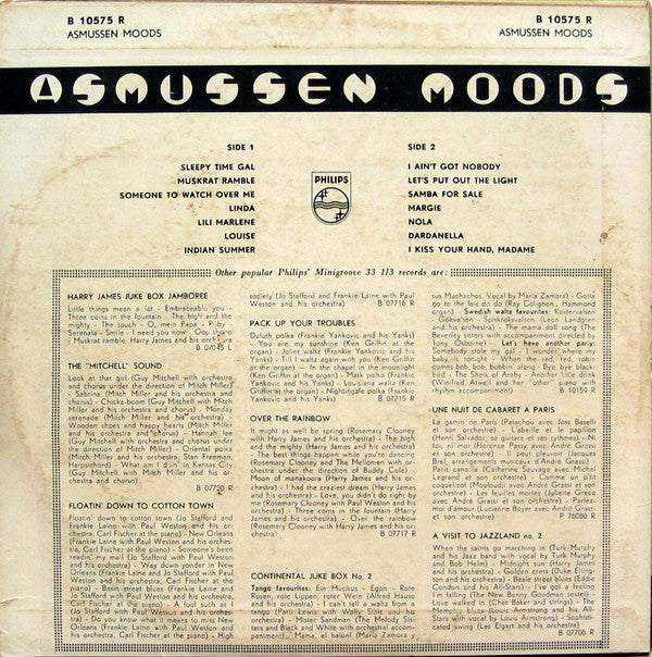 Svend Asmussens Orkester : Asmussen Moods (10", Album)