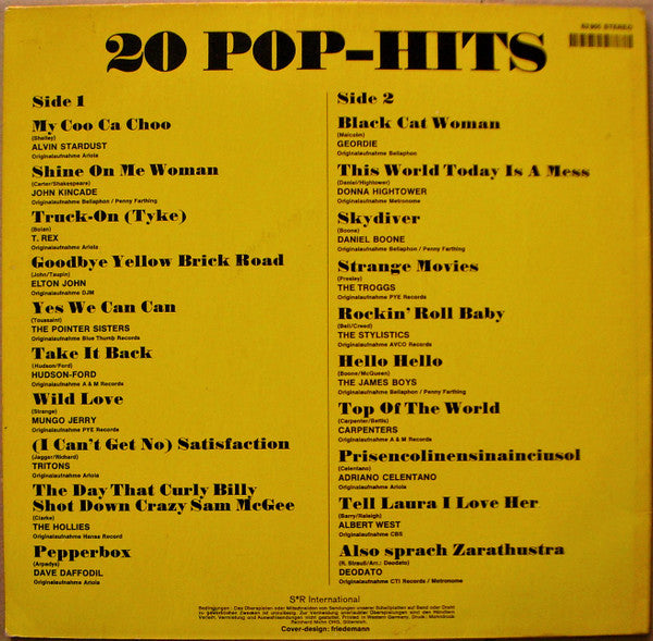 Various : 20 Pop-Hits (LP, Comp)