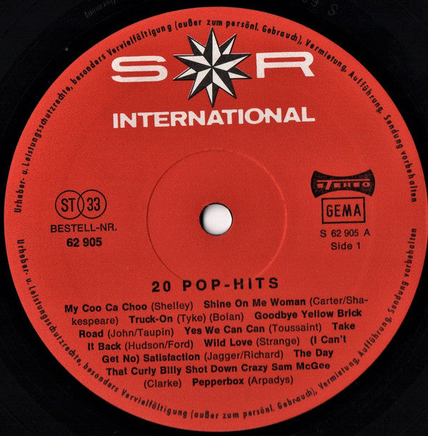 Various : 20 Pop-Hits (LP, Comp)