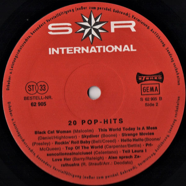 Various : 20 Pop-Hits (LP, Comp)