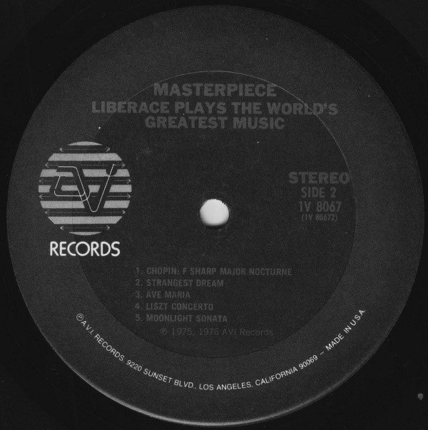 Liberace : Masterpiece: Liberace Plays The World's Greatest Music (LP, Album)