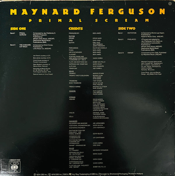 Maynard Ferguson : Primal Scream (LP)