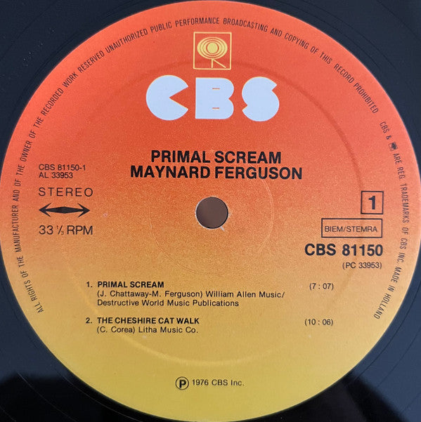 Maynard Ferguson : Primal Scream (LP)