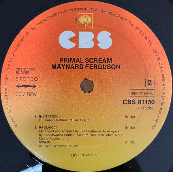 Maynard Ferguson : Primal Scream (LP)