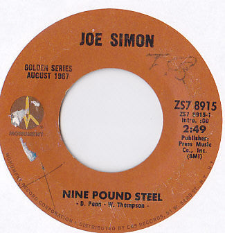 Joe Simon : You Keep Me Hangin On / Nine Pound Steel (7", Single)