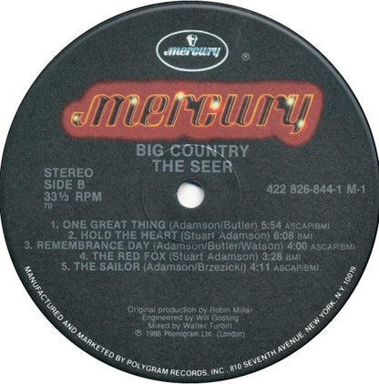 Big Country : The Seer (LP, Album, 70 )