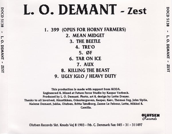 Lars Ole Demant : Zest (CD, Album)