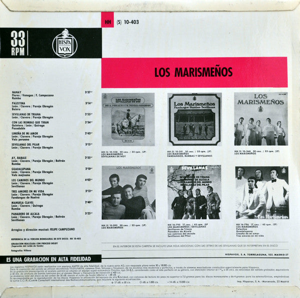 Los Marismeños : Los Marismeños (LP, Album)