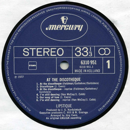 Lipstique (2) : At The Discotheque (LP, Album)