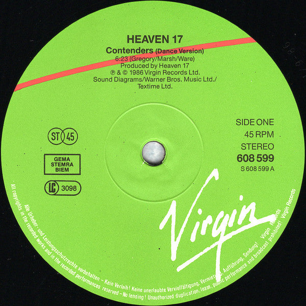 Heaven 17 : Contenders (Dance Mix) (12", Single)