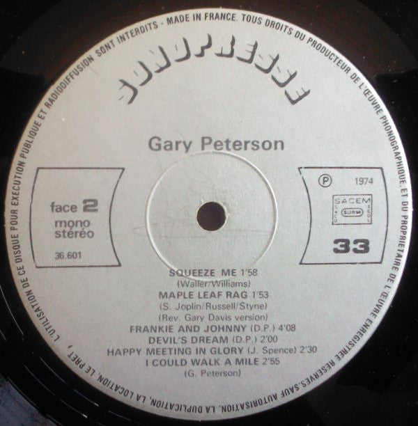 Gary Peterson (3) : Squeeze Me (LP, Album)