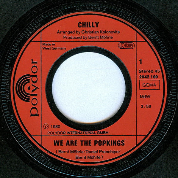 Chilly : We Are The Popkings (7", Single)