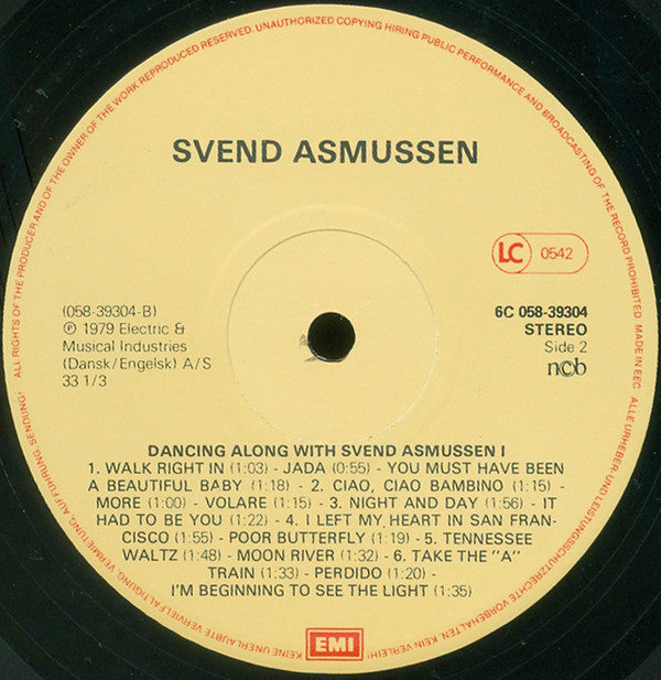 Svend Asmussen : Dance Along With Svend Asmussen No. 1 (28 World Hits With The Asmussen Touch) (LP)