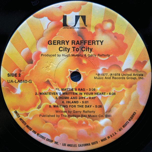 Gerry Rafferty : City To City (LP, Album)