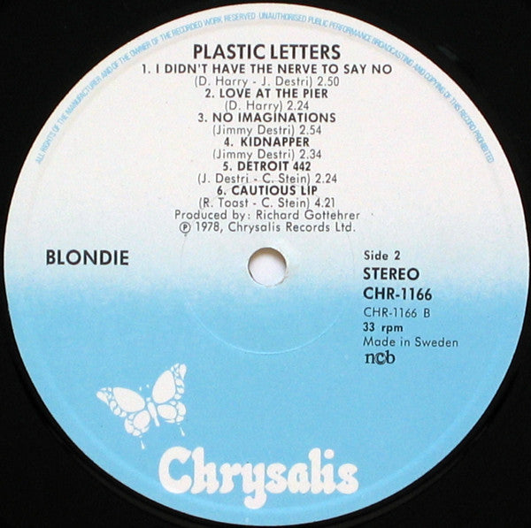 Blondie : Plastic Letters (LP, Album)