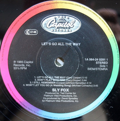 Sly Fox : Let's Go All The Way (LP, Album)