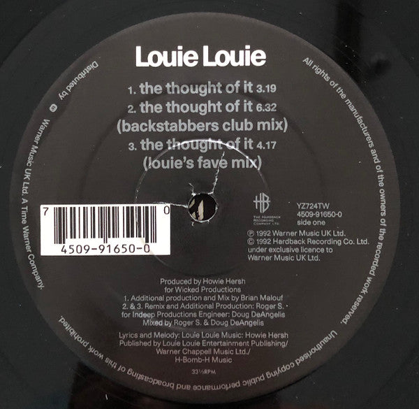 Louie Louie (2) : The Thought Of It (12")