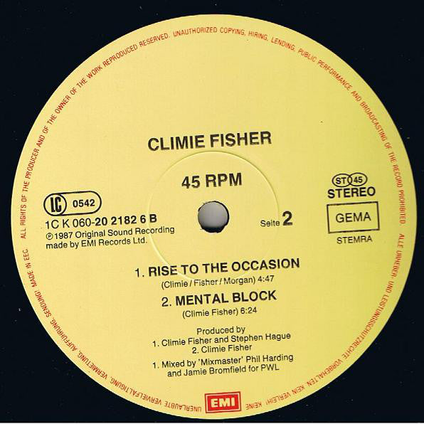 Climie Fisher : Rise To The Occasion (12")