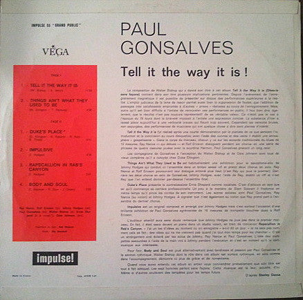 Paul Gonsalves : Tell It The Ways It Is ! (LP, Album)