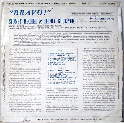 Sidney Bechet, Teddy Buckner : Bravo! Bechet Buckner (LP, Album)