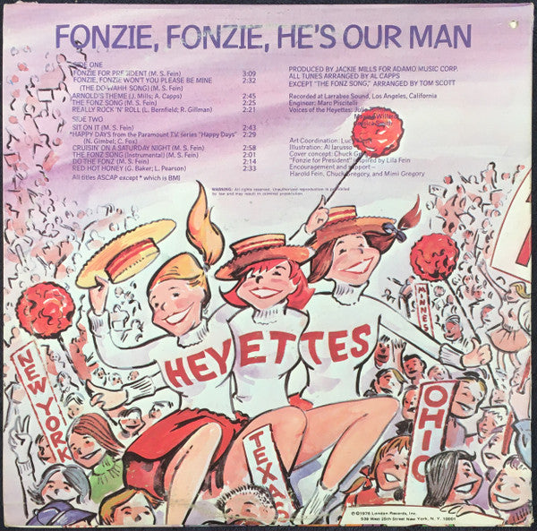 The Heyettes : Fonzie, Fonzie He's Our Man (LP, Album)