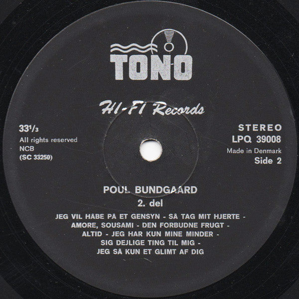 Poul Bundgaard : Poul Bundgaard (LP, Album, Mono)