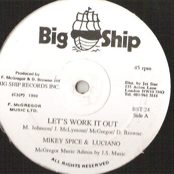 Mikey Spice & Luciano (2) : Let's Work It Out (12")