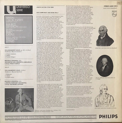 Joseph Haydn / Maurice Gendron - Orchestre Des Concerts Lamoureux • Pablo Casals • The London Symphony Orchestra, Raymond Leppard : Cellokonzerte D-dur Und C-dur (LP, RE)