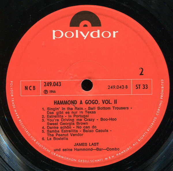 James Last, James Last & His Hammond Bar Combo : Hammond À Gogo Vol. II (LP, Album)