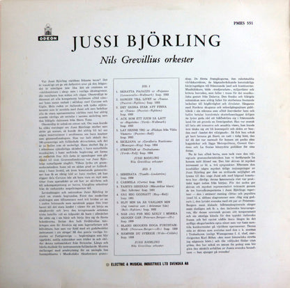 Jussi Björling, Nils Grevillius Orkester : Sånger Och Operaarior (LP, Comp, Mono)