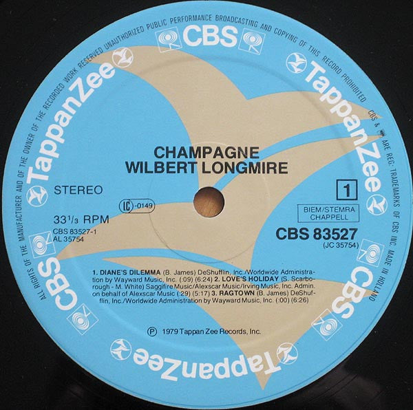 Wilbert Longmire : Champagne (LP, Album, Gat)