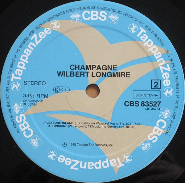 Wilbert Longmire : Champagne (LP, Album, Gat)