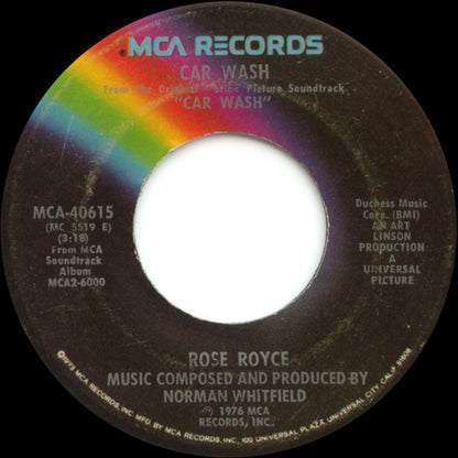 Rose Royce : Car Wash (7", Single, Glo)