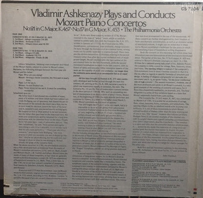 Wolfgang Amadeus Mozart - Vladimir Ashkenazy - Philharmonia Orchestra : Vladimir Ashkenazy Plays And Conducts Mozart Piano Concertos: No. 21 C In C Major K.467, No.17 In G Major K.453 (LP)