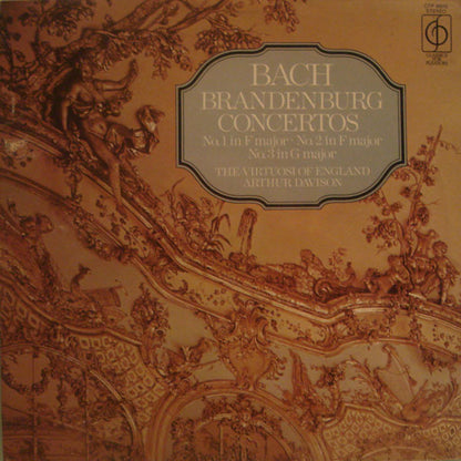 Johann Sebastian Bach / The Virtuosi Of England / Arthur Davison : Brandenburg Concertos No. 1 In F Major • No. 2 In F Major • No. 3 In G Major (LP)