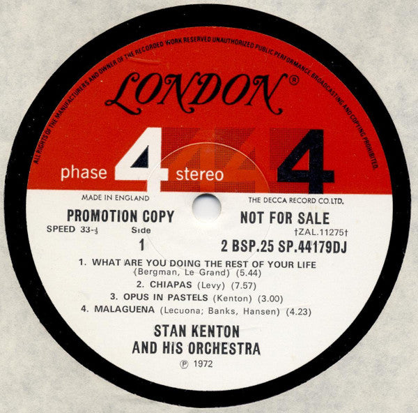 Stan Kenton And His Orchestra : Stan Kenton Today: Recorded Live In London (2xLP, Album, Promo)