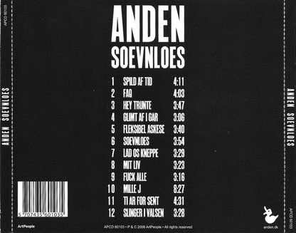 Anden : Soevnloes (CD, Album)