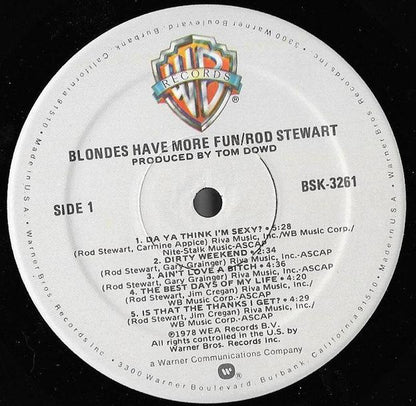 Rod Stewart : Blondes Have More Fun (LP, Album, Spe)