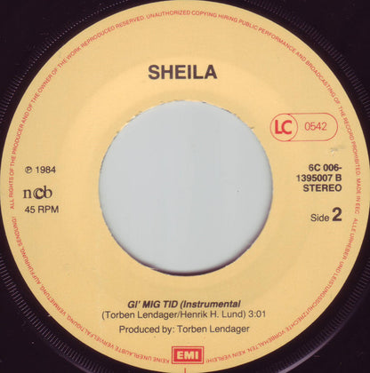 Sheila (6) : Gi' Mig Tid (7", Single)