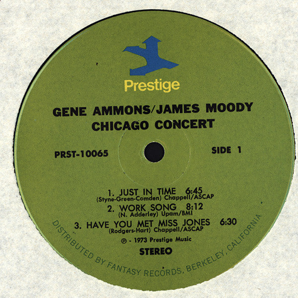 Gene Ammons & James Moody : Chicago Concert (LP, Album)