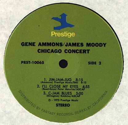 Gene Ammons & James Moody : Chicago Concert (LP, Album)