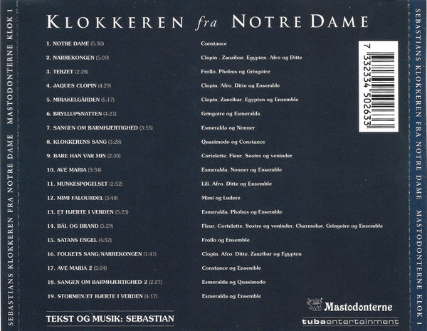 Mastodonterne : Klokkeren Fra Notre Dame (CD, Album)