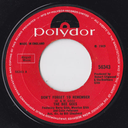 Bee Gees : Don't Forget To Remember (7", Single, Lar)