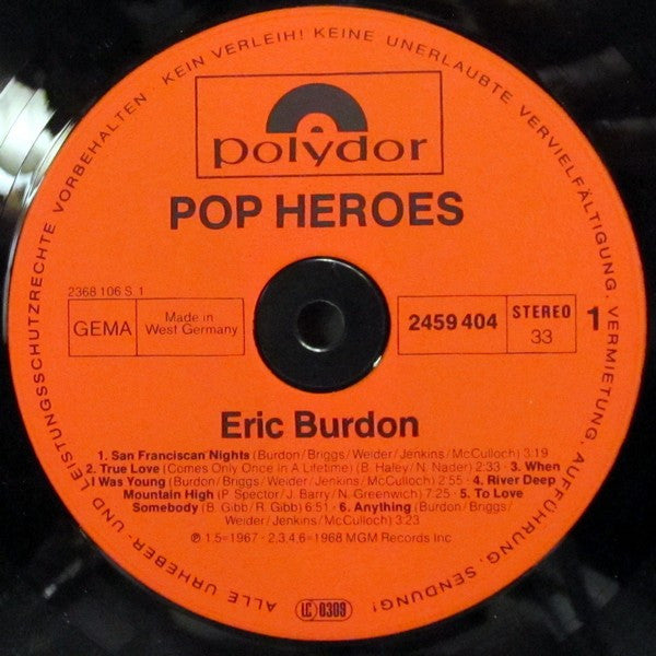 Eric Burdon : Pop Heroes (LP, Comp)